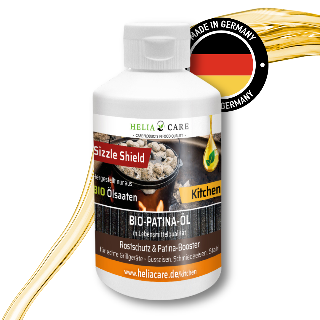 HeliaCARE® BIO-Einbrenn- & Patina-Öl „SIZZLE SHIELD“