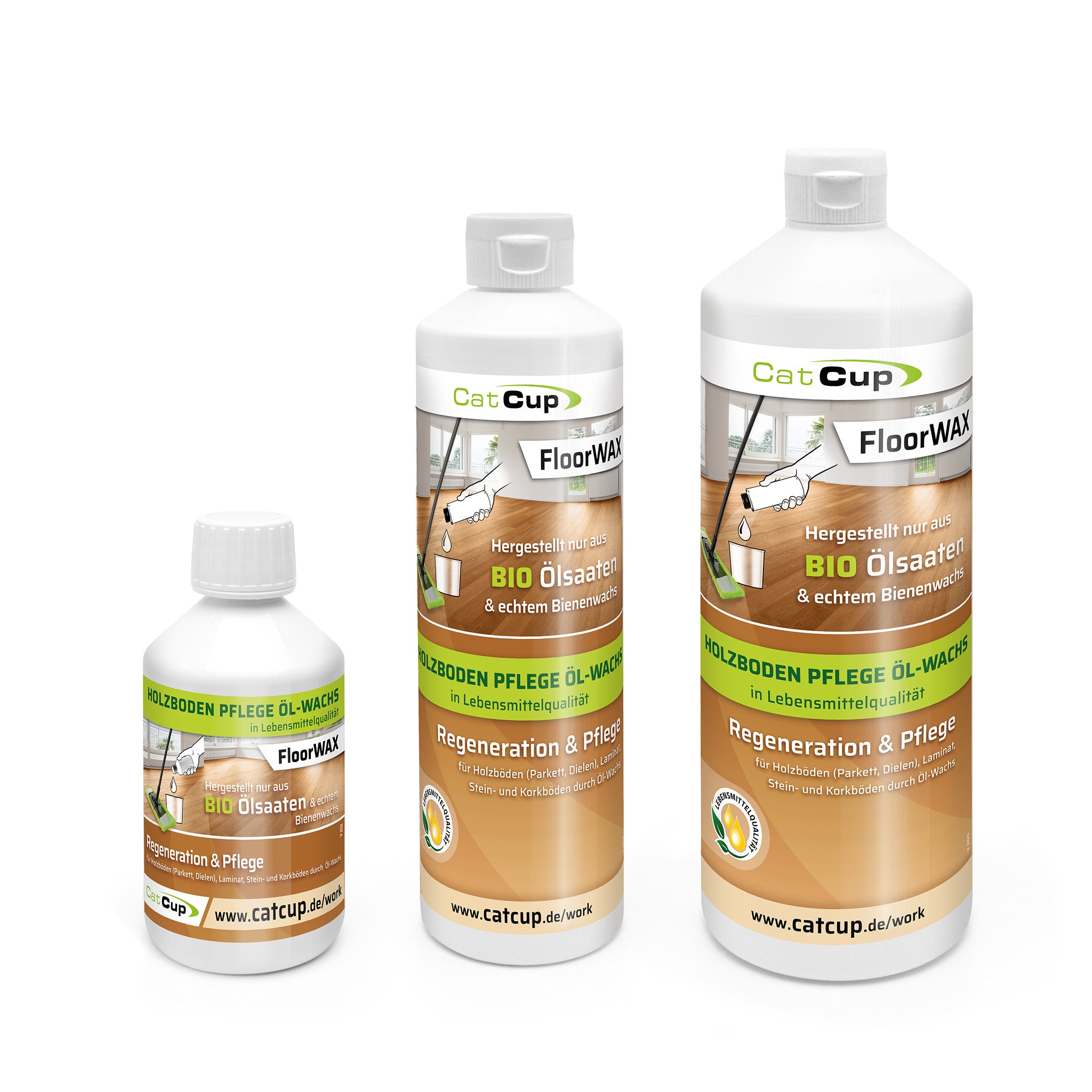 CatCup FloorWAX - BIO Holzbodenpflege / Regeneration mit Bienenwachs