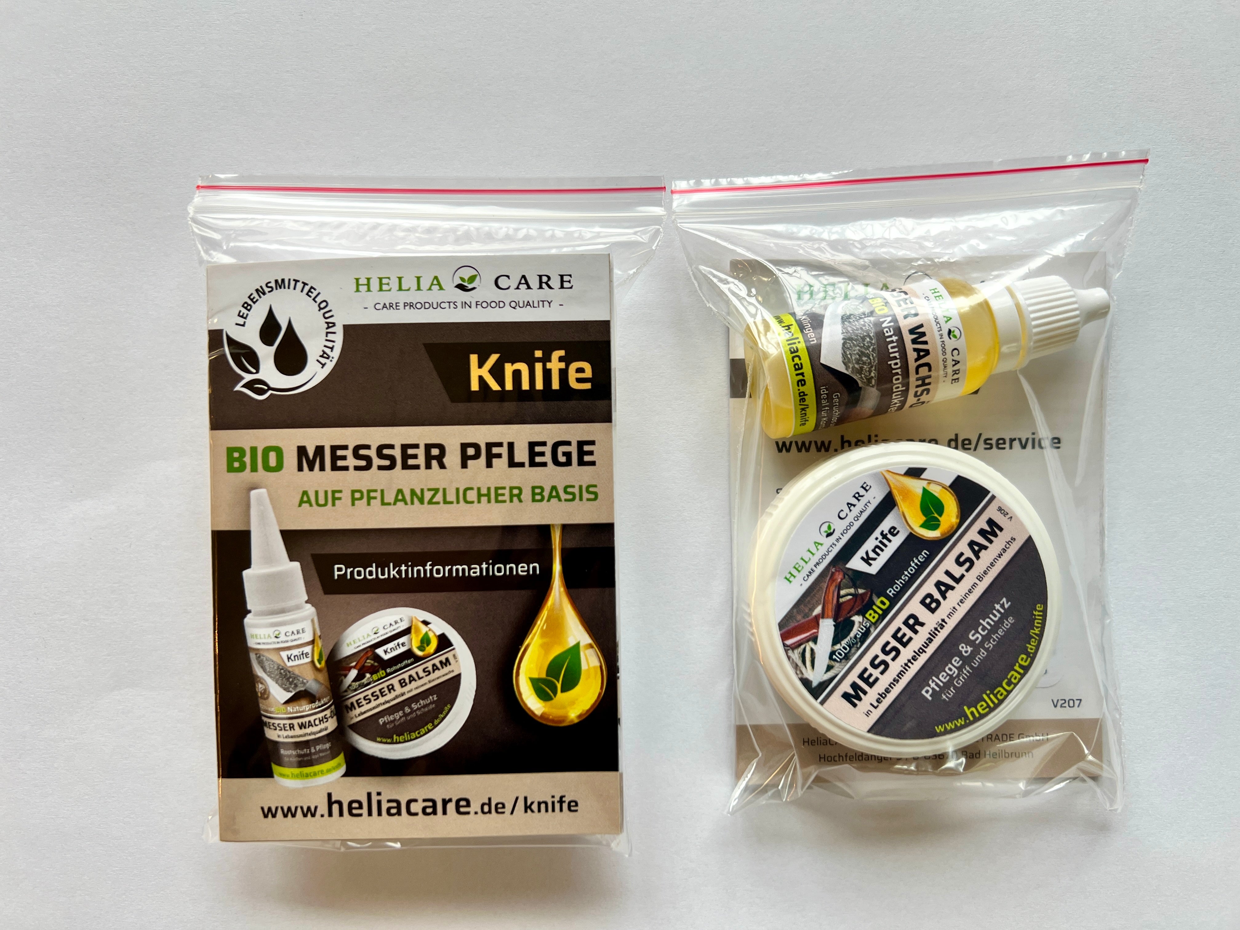 KNIFE: Messer Pflegeset für Klinge, Griff & Scheide (BIO)