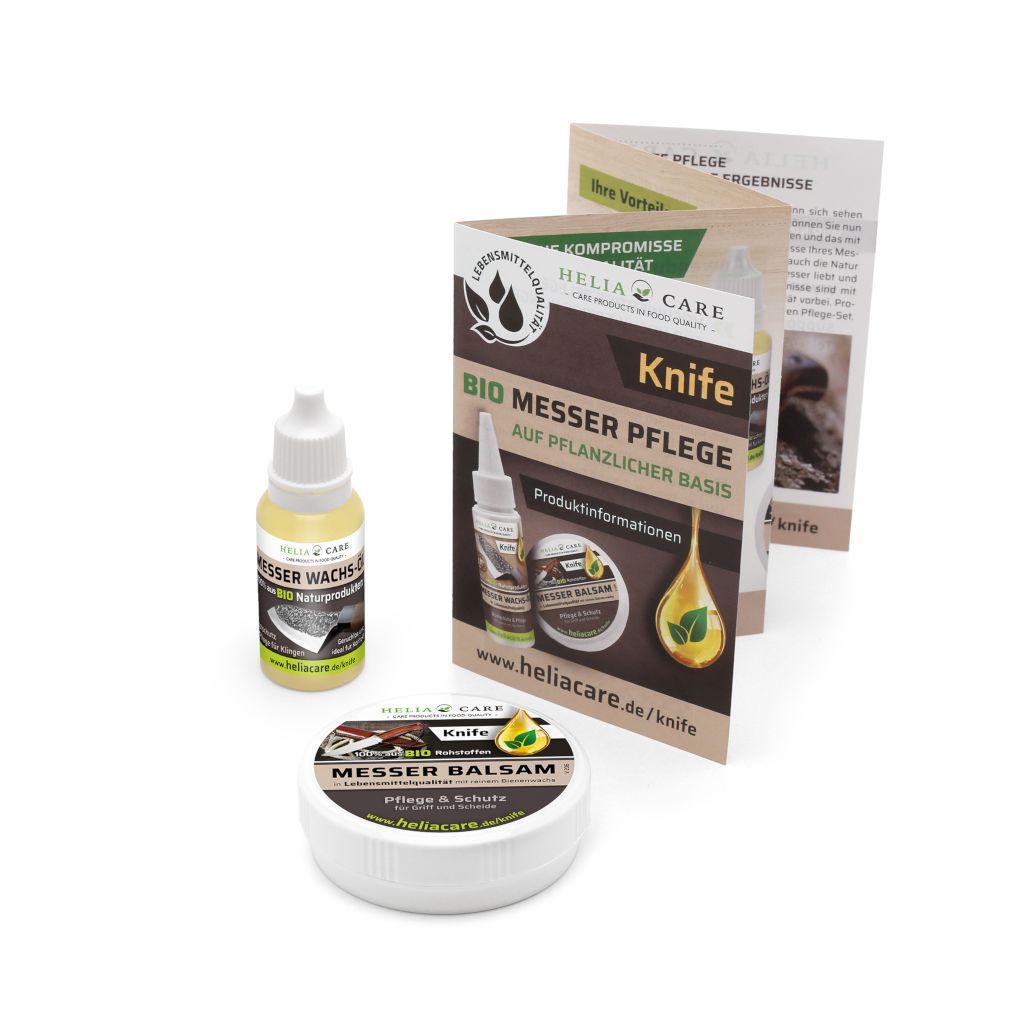 KNIFE: Messer Pflegeset für Klinge, Griff & Scheide (BIO)