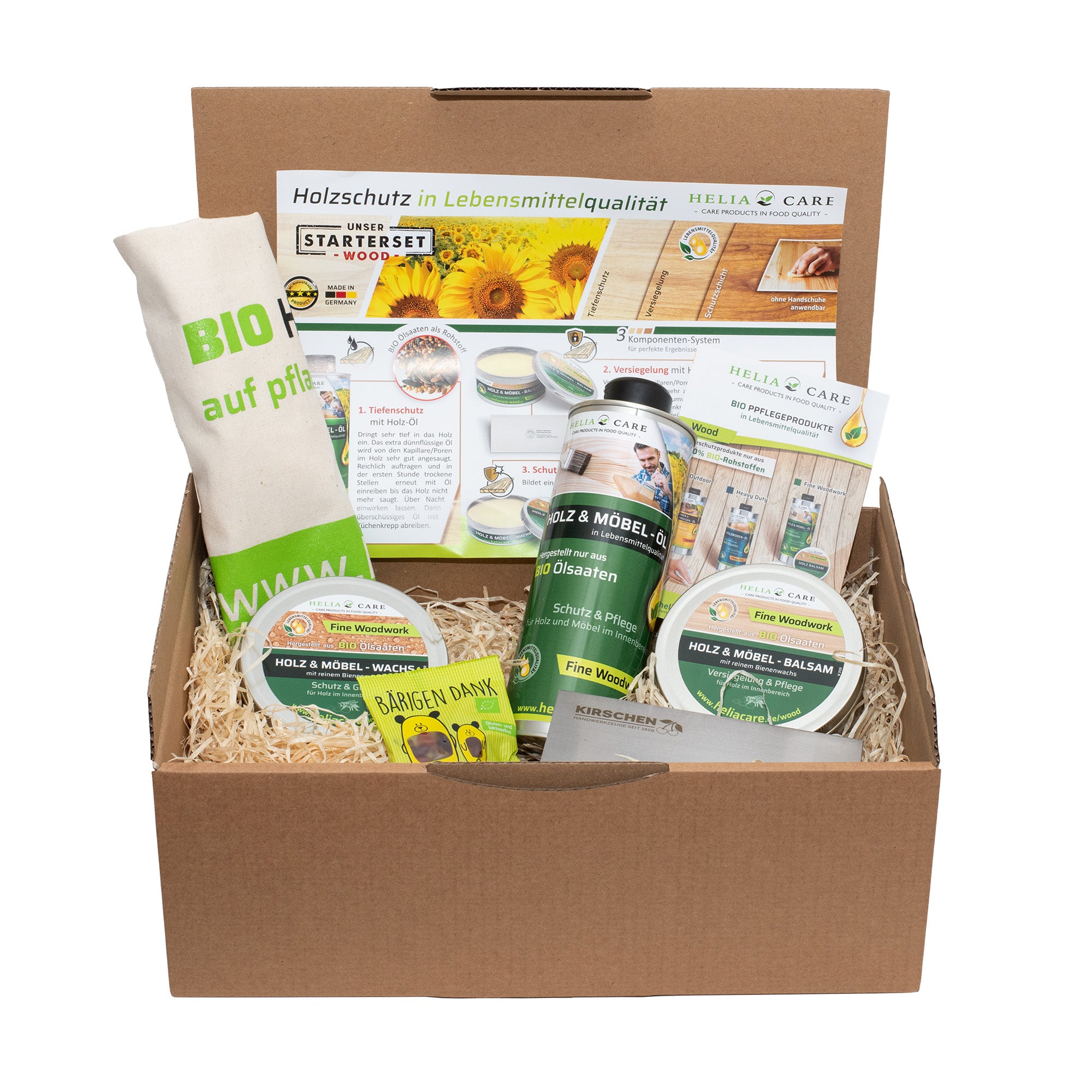 Starter & Geschenk Set für Holzwerker - HeliaCARE BIO Holzpflege